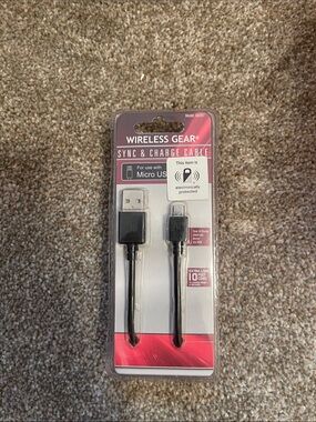Black Micro USB Sync & Charge Cable - 10ft
